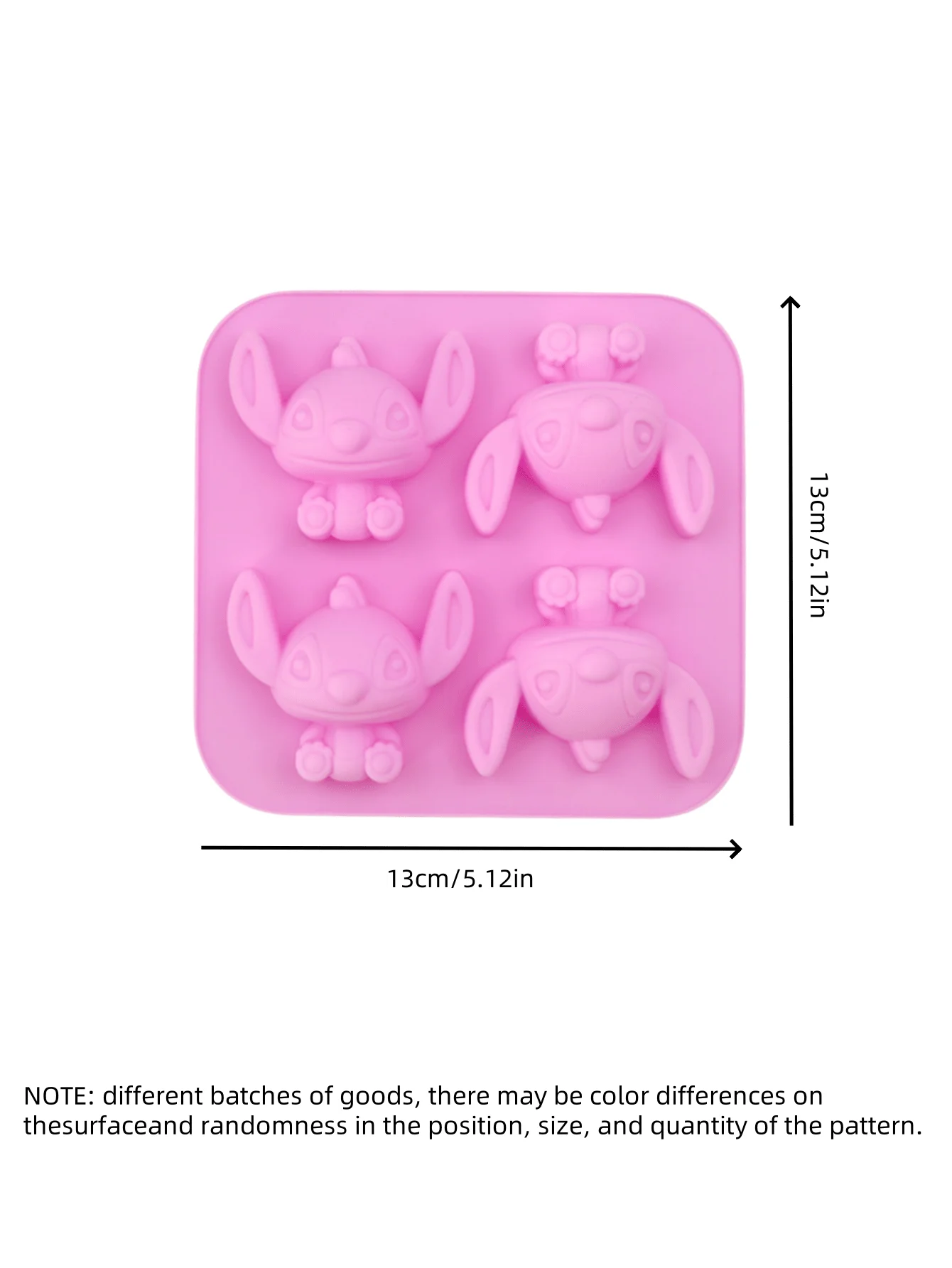 4 Stück Stitch Mickey Pooh Silikonform für Kekse, Schokolade und Süßigkeiten, perfekt für DIY-Geburtstagskuchen-Dekorationen, Geschenke