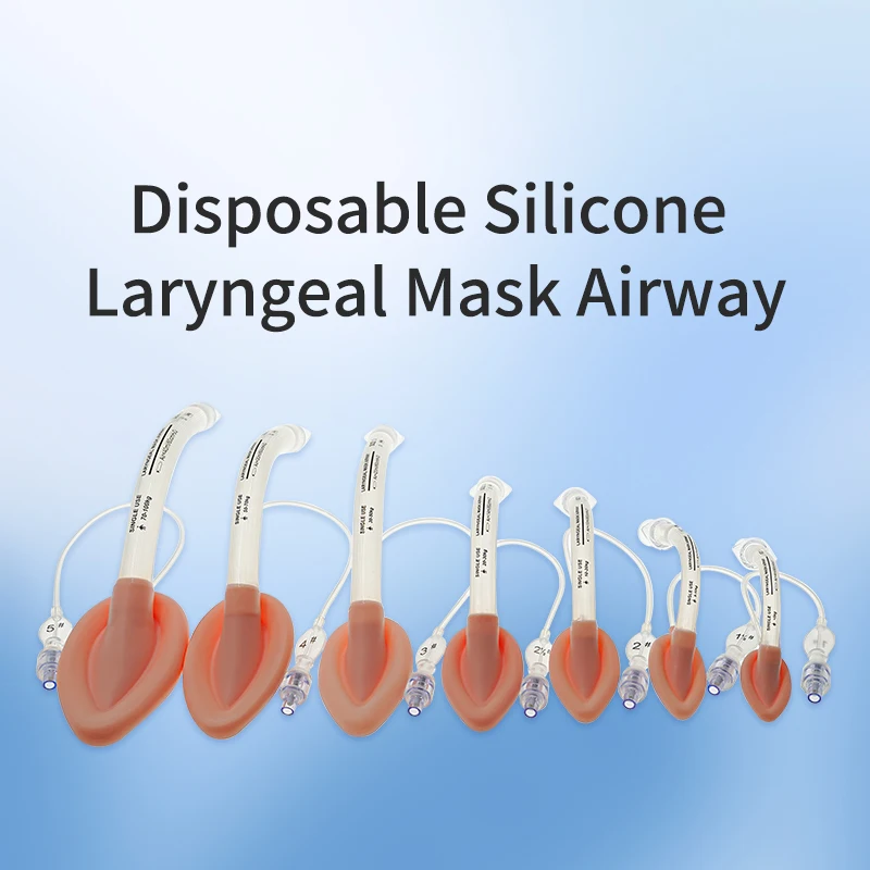 

KranVer 5PCS/6PCS/7PCS Disposable Medical Silicone Laryngeal Mask Sterile Laryngeal Mask LMA Anesthesia Breathing Intubating