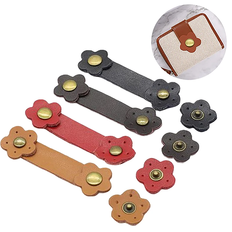 

Bag Hasp Leather Bag Buckle Flower Handmade Wallet Card Pack Buckles Decoration Bottons for DIY Handbag Accessories