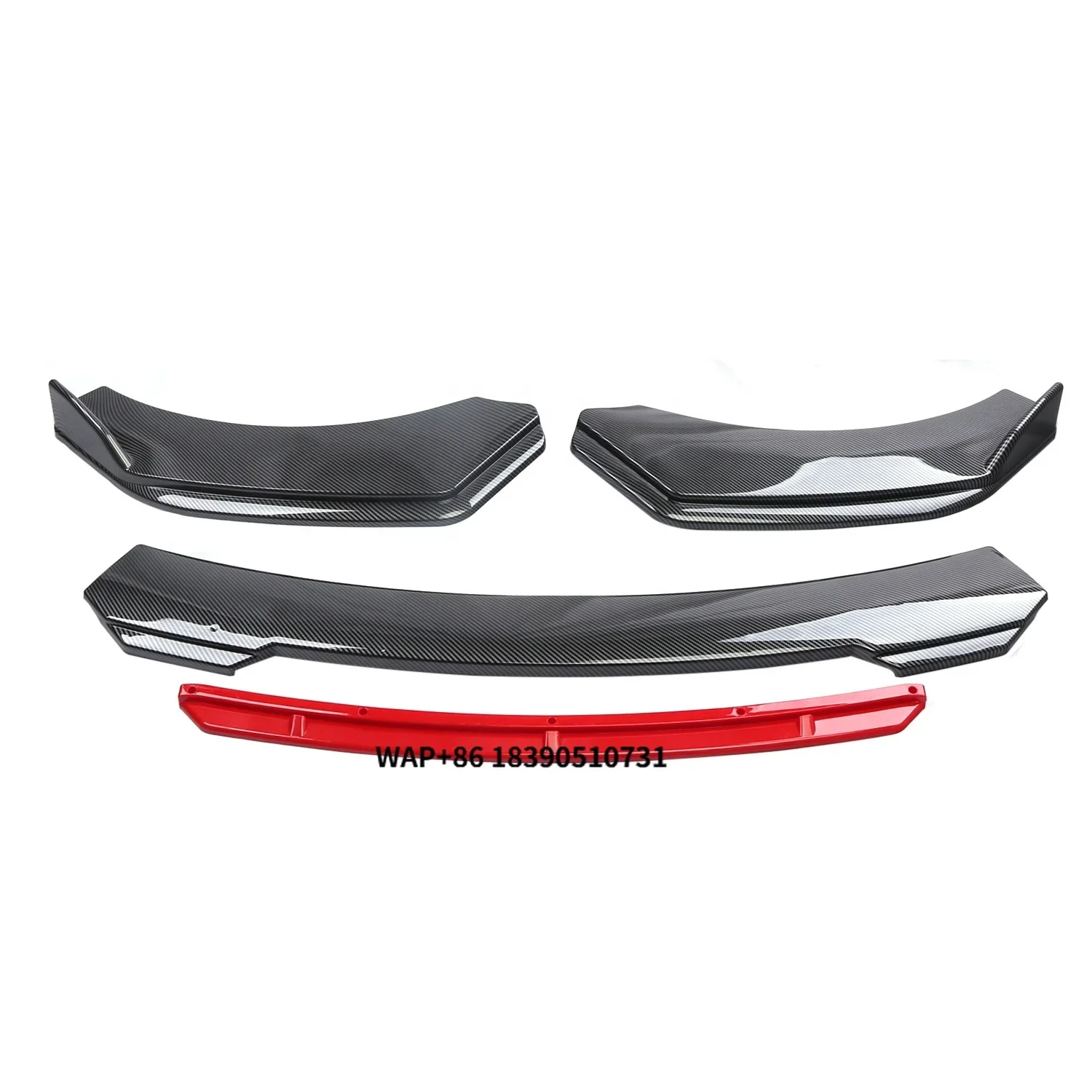 

DTOUCH Car Front Bumper Lip Universal Thickened Double-layer Carbon Fiber Colorful Front Lip Adjustable Front Lip Body Kit