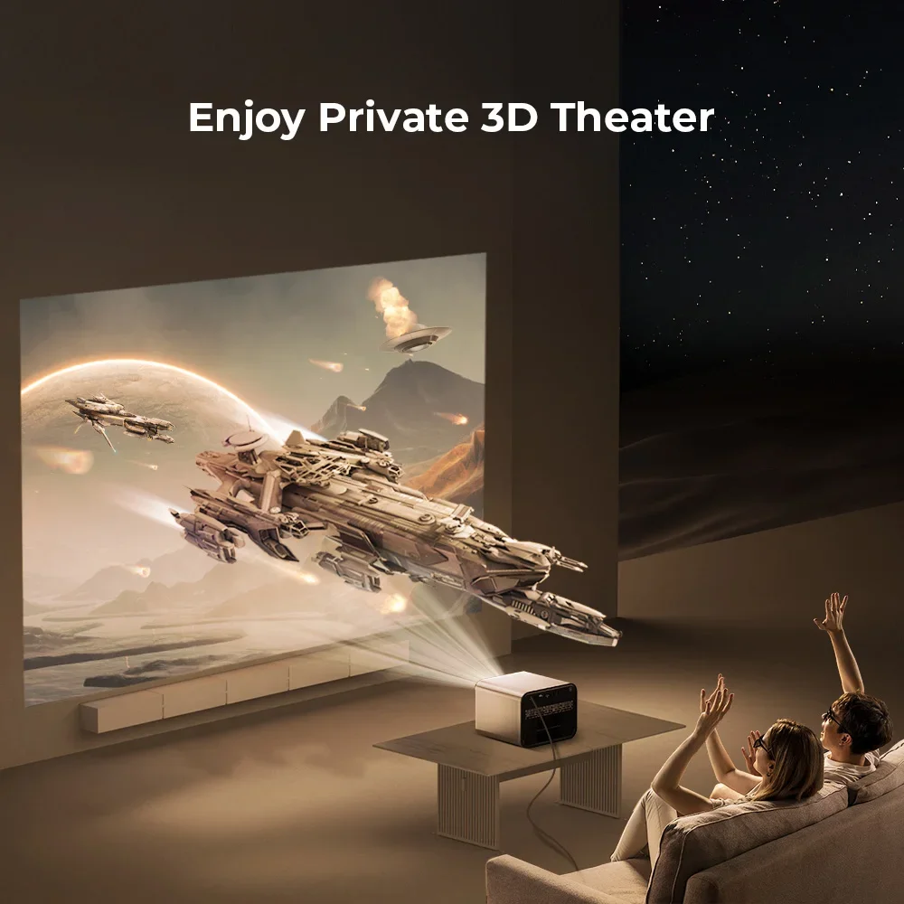 R90 Android Smart 20000 Lumens Home Use Portable DLP 3D Movie Watching 4K Full HD New Projector