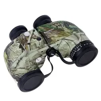 Boshile 10x50 Binoculars with Rangefinder and Compass Reticle Illuminant Telescope Navy Waterproof Green Color Tactical Military