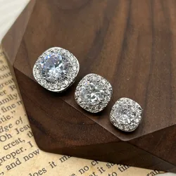 5pcs Shiny Zircon Buttons 12mm High Quality Fashionable Brass Shank Buttons Woman's Clothing Decorative Buttons