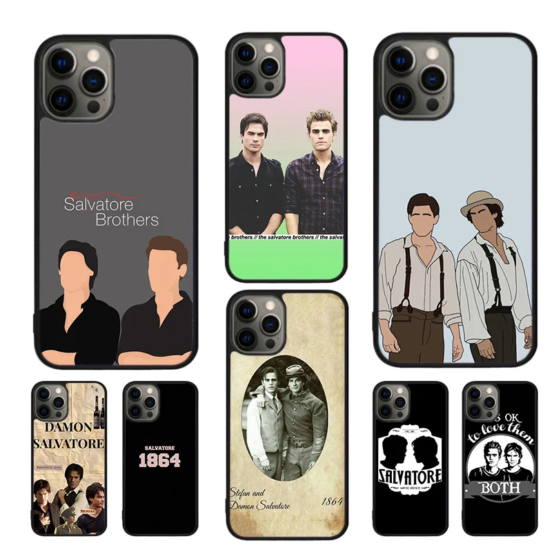 Salvatore Brothers 1864 Damon Stefan Mobile Phone Cases Cover For iPhone 16 15 14 12 13 mini 11 Pro MAX apple 7 8 Plus SE2020