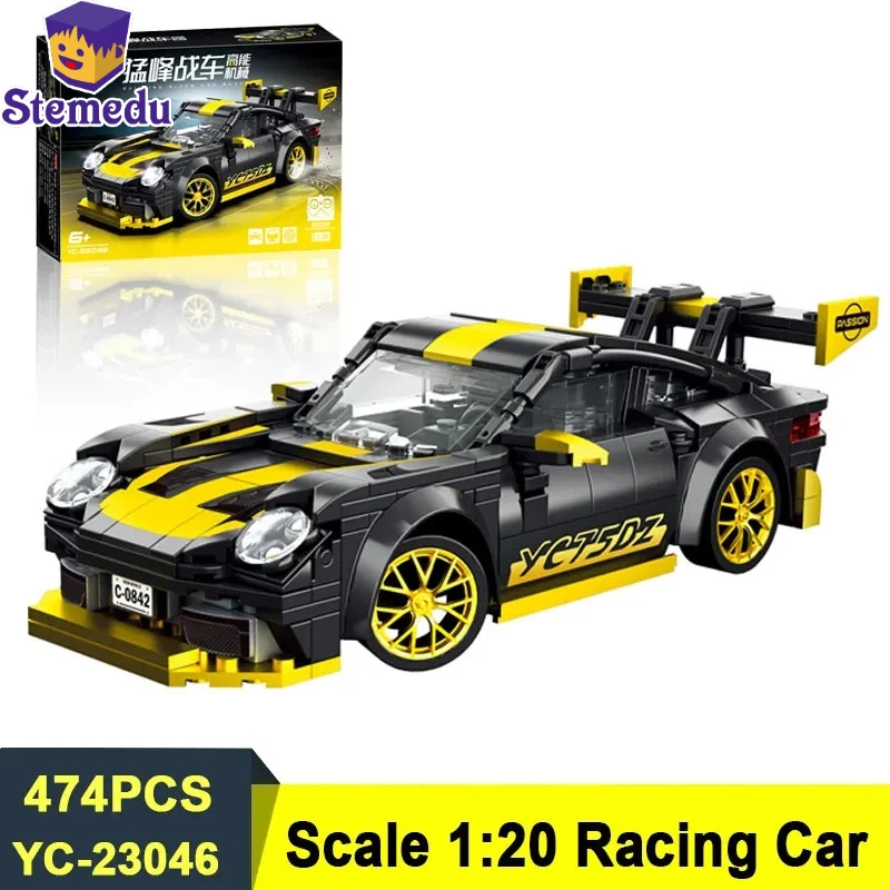 

YC-23046 Remote Control Racing Car 474PCS 1:20 Scale Off-Road Vehicle with Motorized Functions DIY Assembly Kit Toy