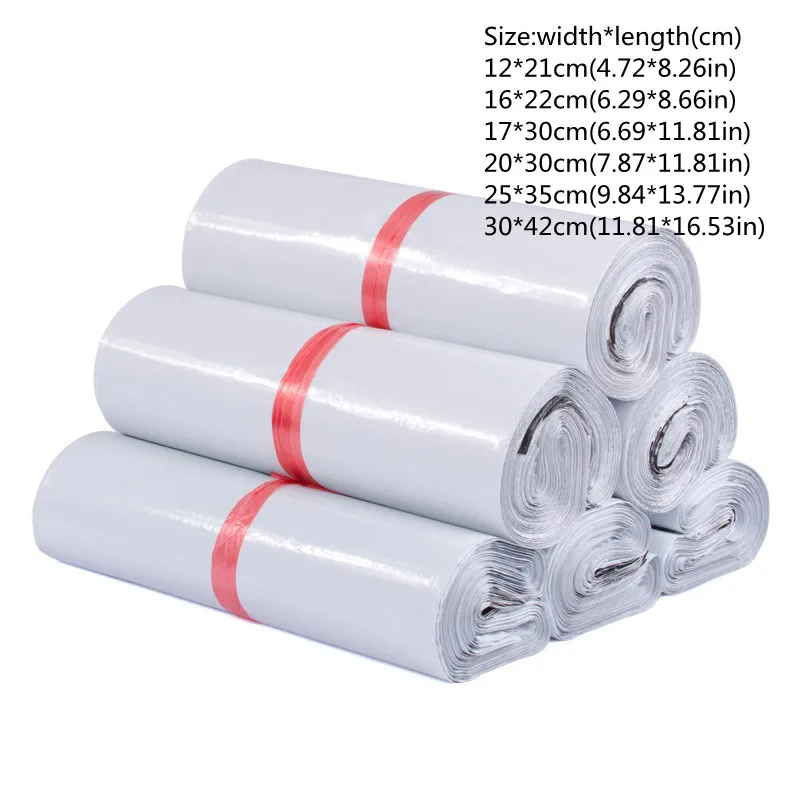 30Pcs White Self-seal Adhesive Courier bags Storage Bags Plastic Poly Envelope Mailer Postal Shipping Mailing Bags