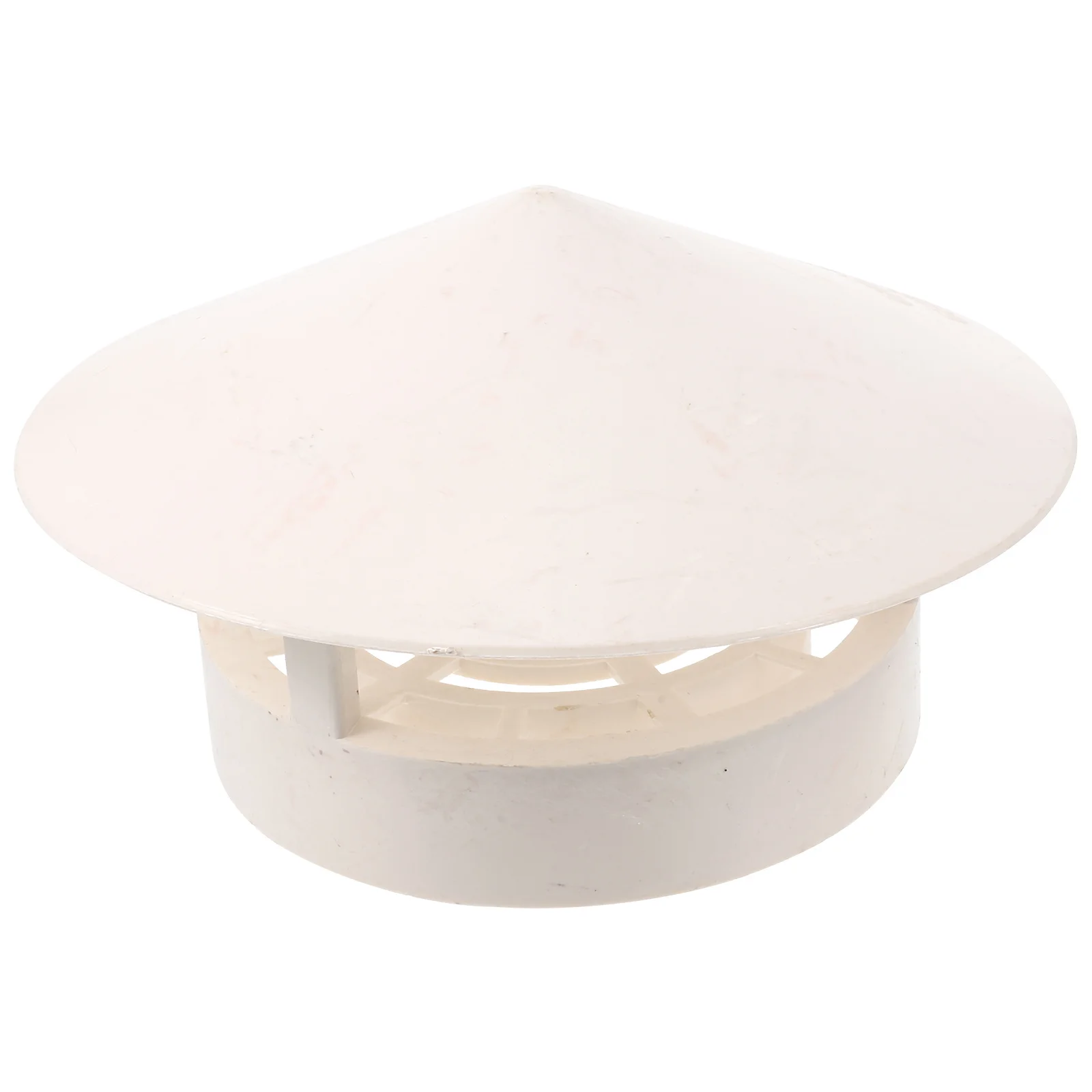 المطر -250 مللي متر غطاء قمع الدخان المستدير بولي كلوريد الفينيل مقاوم للماء التهوية هود مدخنة سقف تنفيس غطاء مجاري ملحق