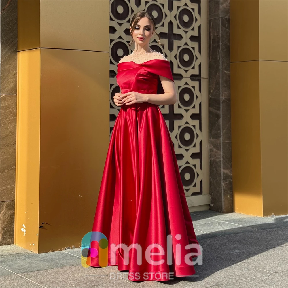 Amelia Evening Dresses A-Line Satin for Special Occasions Long Formal Gowns Elegant Party dresses Woman For Dubai 2024