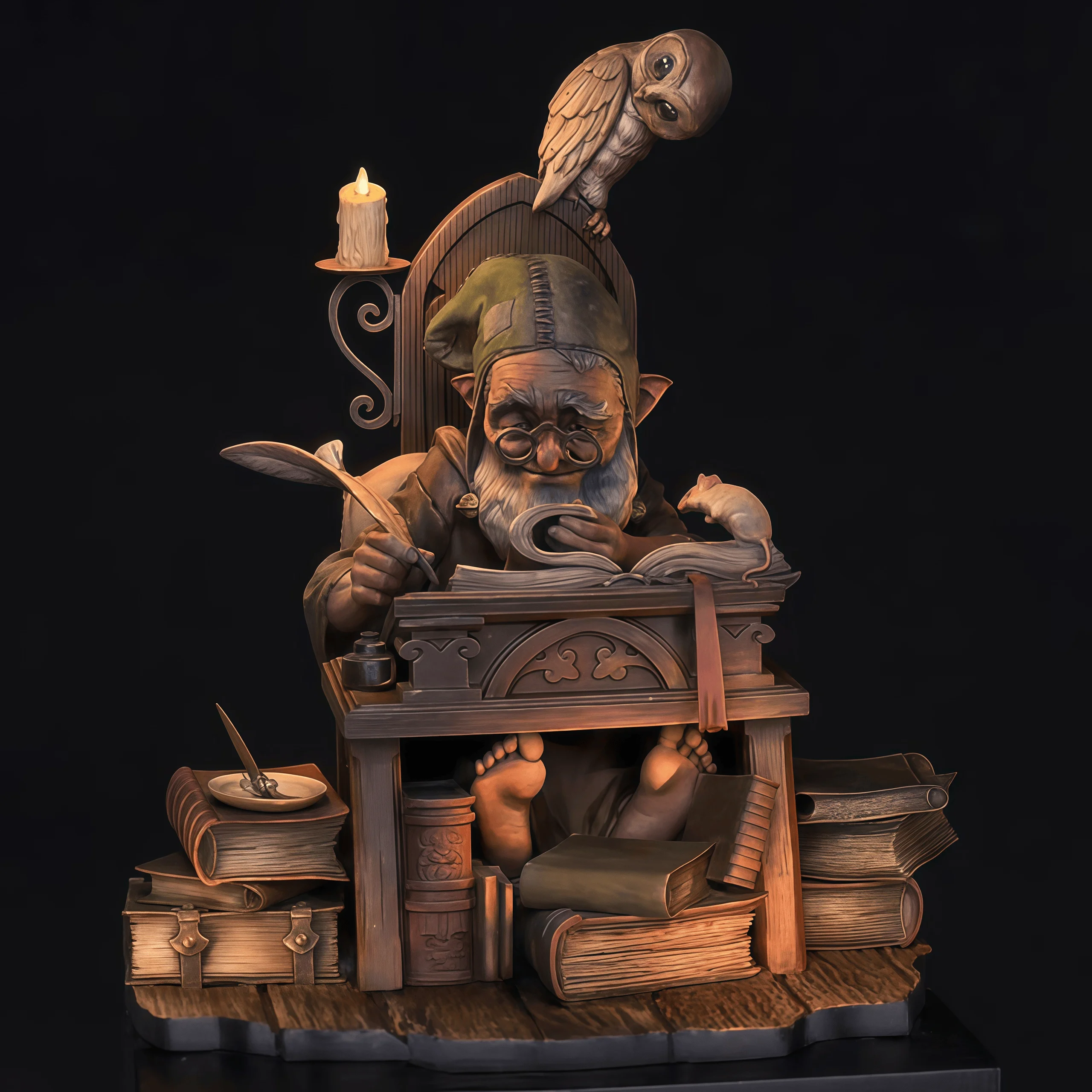 

75mm 1/24 Resin Model Kit GK, Resin Model THE STORYTELLER, Unpainted