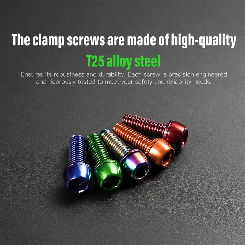 Chooee Bike Accessories Bicycle Brake Brake Caliper Bolts M6*18mm Screw Mtb Road Bike Disc Brake Caliper Bolts Cycling Part