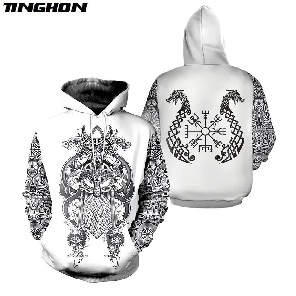 XS-7XL New Fashion Viking Tattoo Hoodie 3D Print Fenrir & Tyr Viking Sweatshirt Unisex streetwear sudadera hombre 19