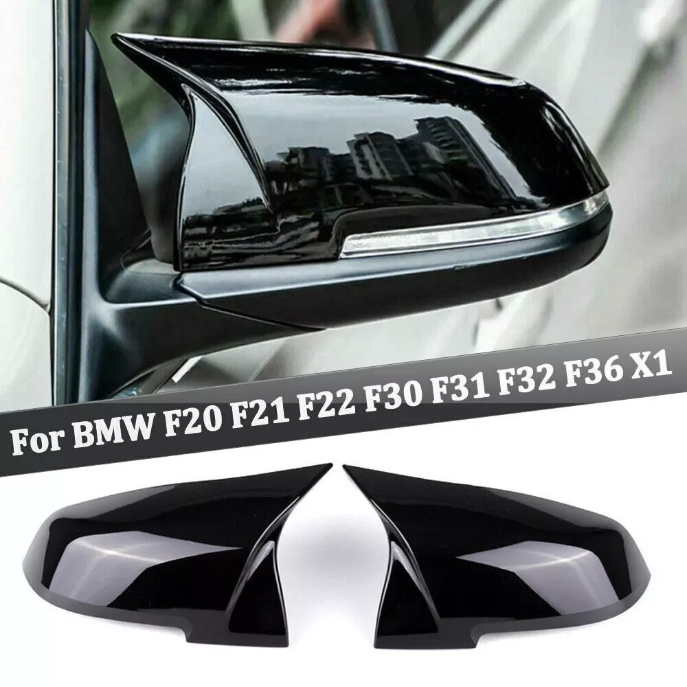 

Car Rearview Side Mirror Cover Wing Cap Exterior Door Rear View Case Glossy Black For BMW F20 F21 F22 F30 F32 F36 X1 F87 M3