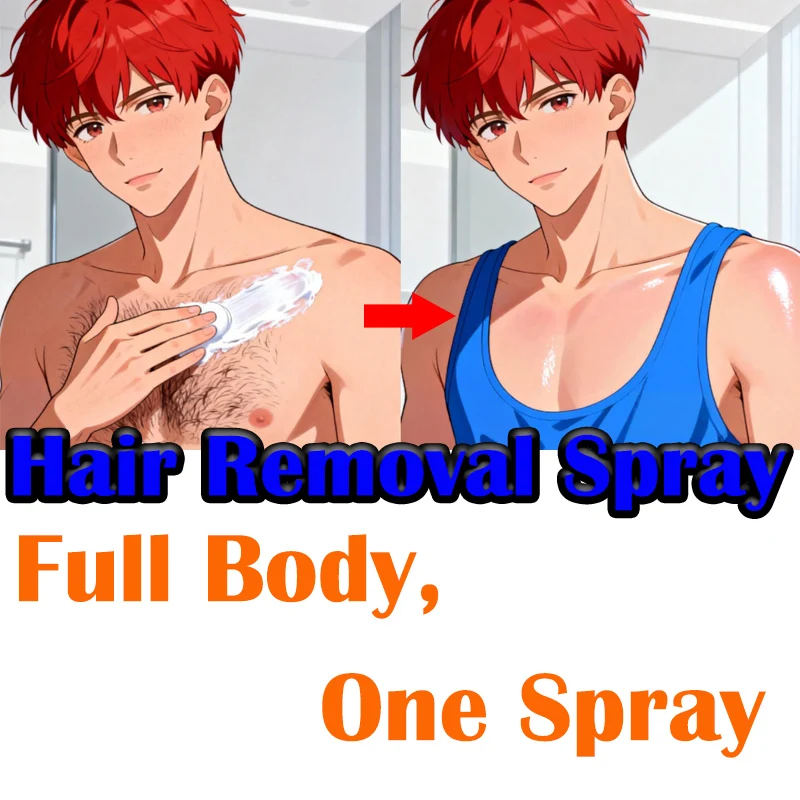 بخاخ إزالة الشعر، منتجات العناية بالشعر اللطيفة لإزالة الشعر للبشرة الناعمة الحريرية على أرجل الذراع والجسم للرجال والنساء