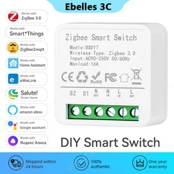 16A ZigBee Smart Switch eWeLink App Smart Home Automation DIY Breaker Relay Voice Works with Alice Alexa Google HA Zigbee2MQTT