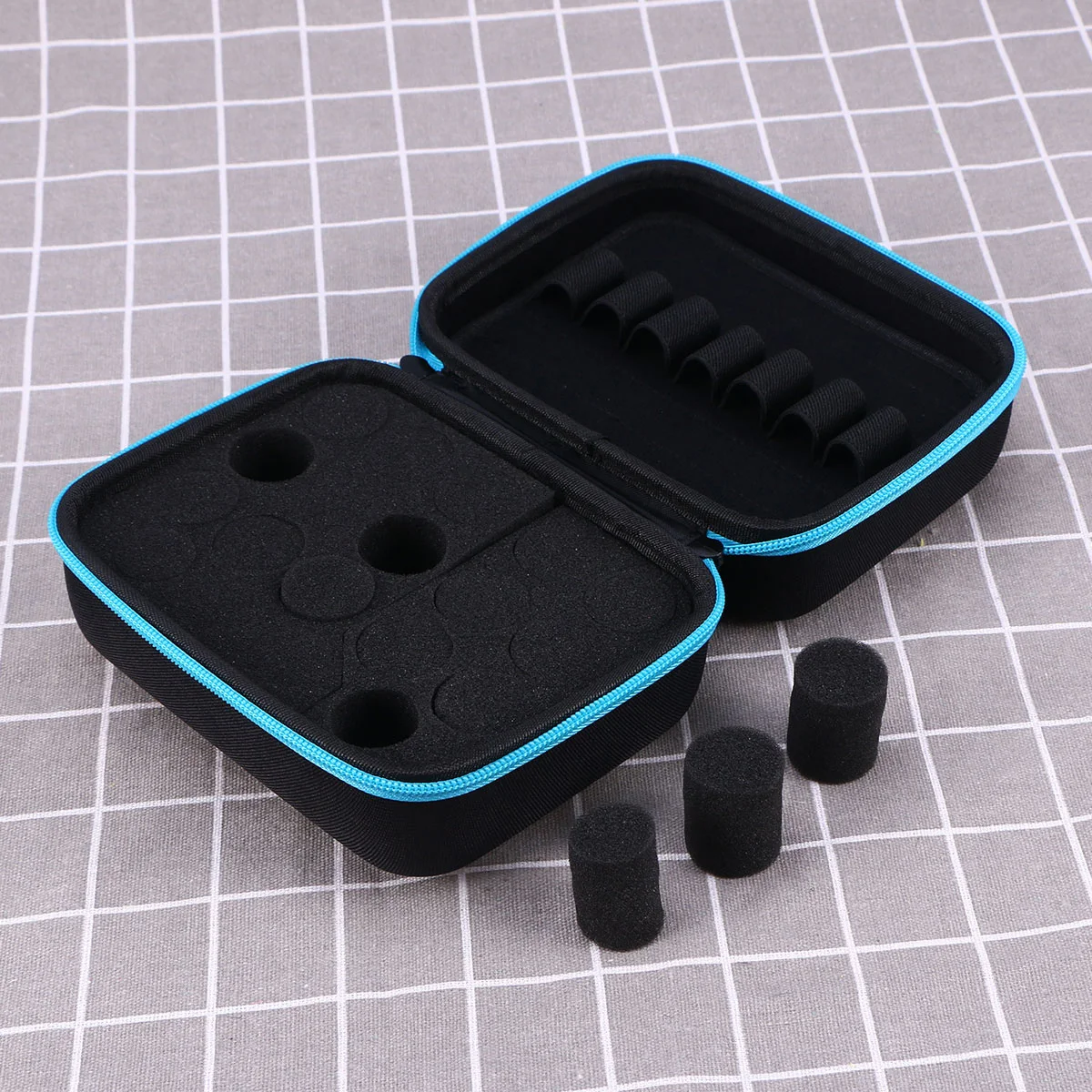 Boîte de rangement d'huiles essentielles, sac de rangement de voyage antichoc pour rouge à lèvres, parfum, couleur bleue, léger et Portable