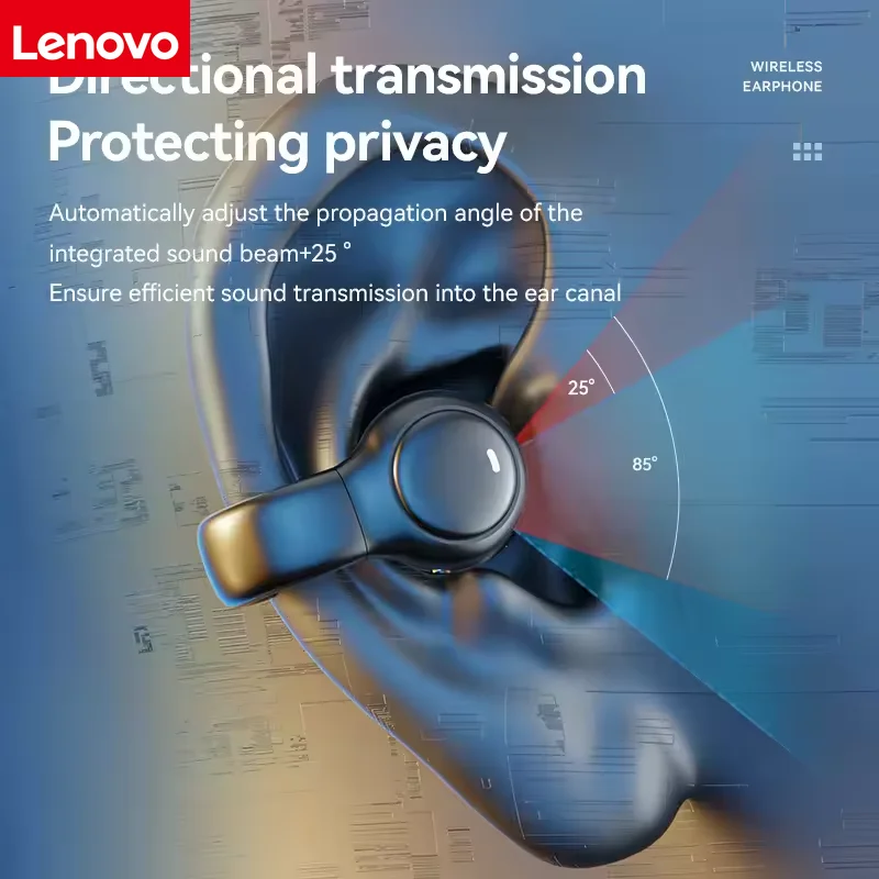 لينوفو الأصلي M47 سماعات لاسلكية سماعة رأس بخاصية البلوتوث شحن سماعات توصيل العظام الرياضة مع هيئة التصنيع العسكري الحرة #5