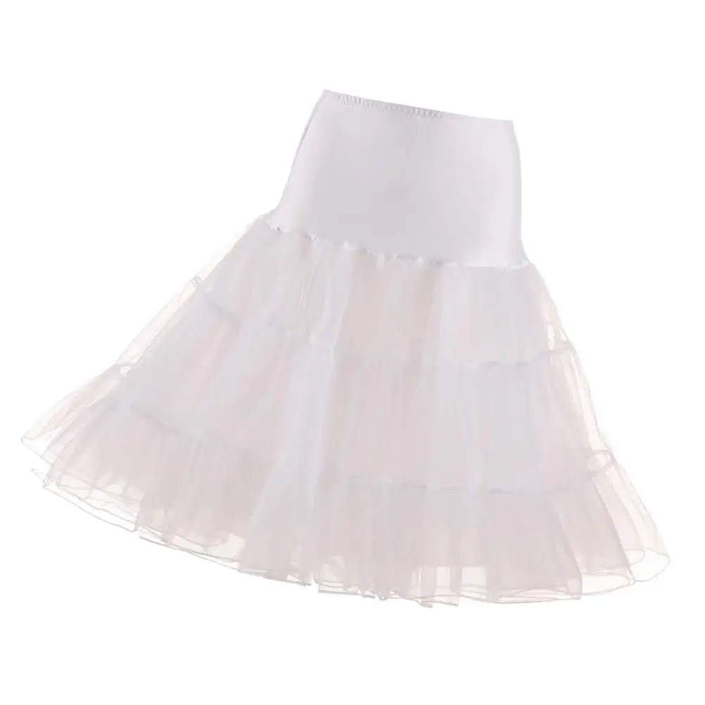 

Petticoat Wedding Underskirt Hoopless Tutu Slip Short Dress Support Elastic Waist Tulle Skirt