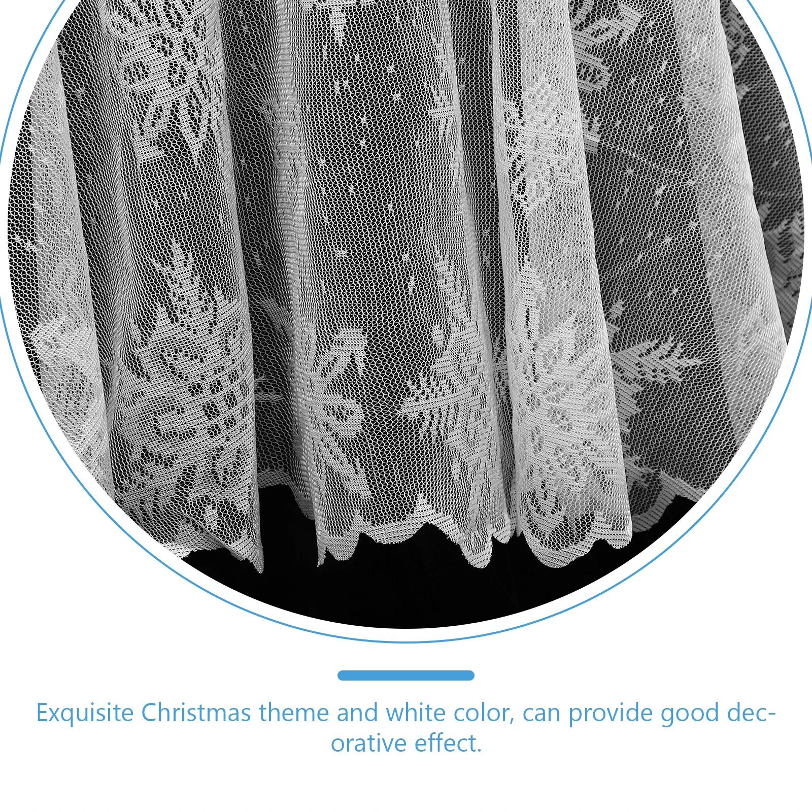 

Snowflake Xmas Tablecloth White Fabric Table Cover Decorative Holiday Christmas Table Cover for Kitchen Cafe Restaurant
