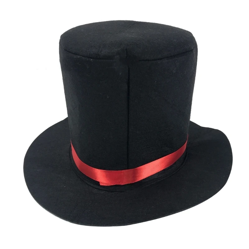 Black Top Hat Magician Top Hat Bowler Top Hat Jazz Stage Performances Carnival Fancy Dress Costume  Hat