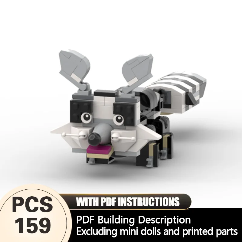 

Creators Animal Series Model MOC Building Bricks Procyonidae Modular Technology Gifts Holiday Assemble Children Toys Suit