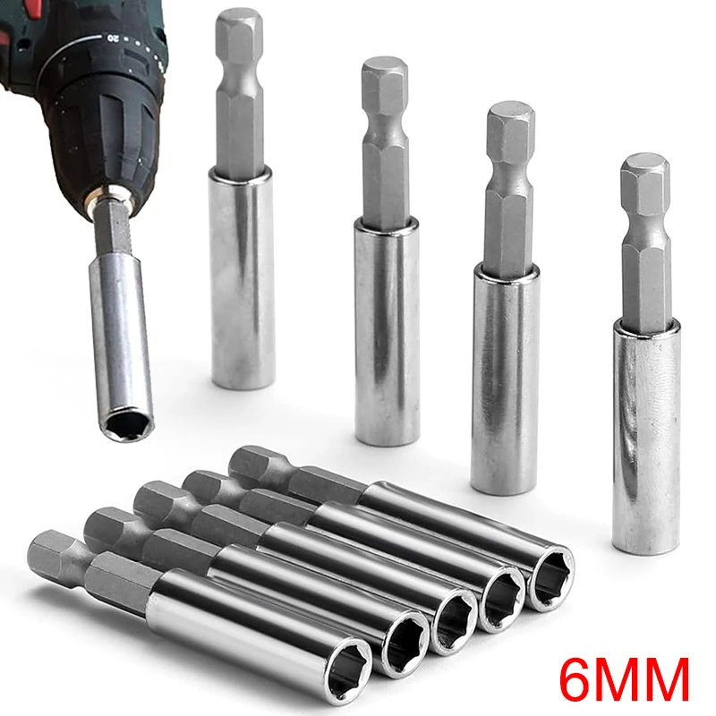 Chave de Fenda Magnética Extensão Rod Barras Elétrica Broca Adaptador Quick Change Mão Ferramenta Peças Hex Shank 60 mm 4