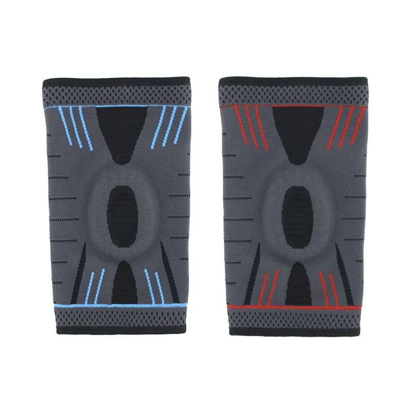 وسادات ركبة رياضية جديدة من السيليكون المنسوج ثلاثية الأبعاد تدعم الحدود من النايلون قابلة للتنفس للجري وركوب الدراجات واللياقة البدنية