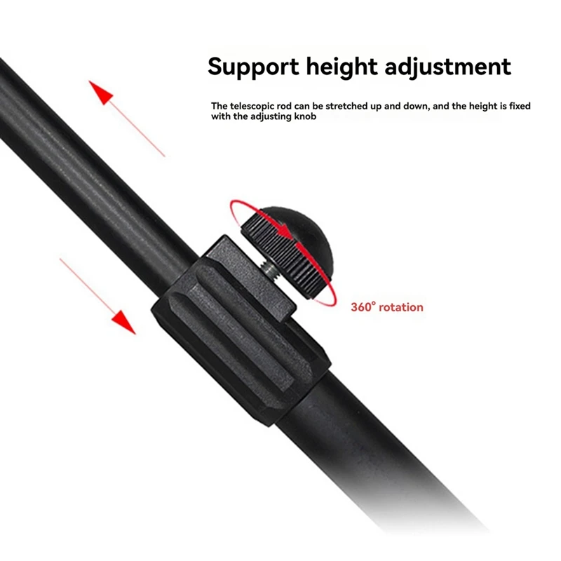 Hose Desktop Webcam Stand Adjustable Metal Desk Tripod Streaming Support With Sturdy Mount Base-AU47