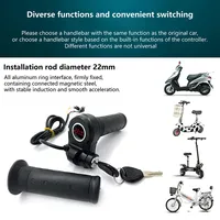 Ebike Full Twist Throttle Grip With 2 Keys Compatible With Ridstar Q20/Q20Lite/Q20Pro/H20/H26Pro/H20 Pro Electric Bike