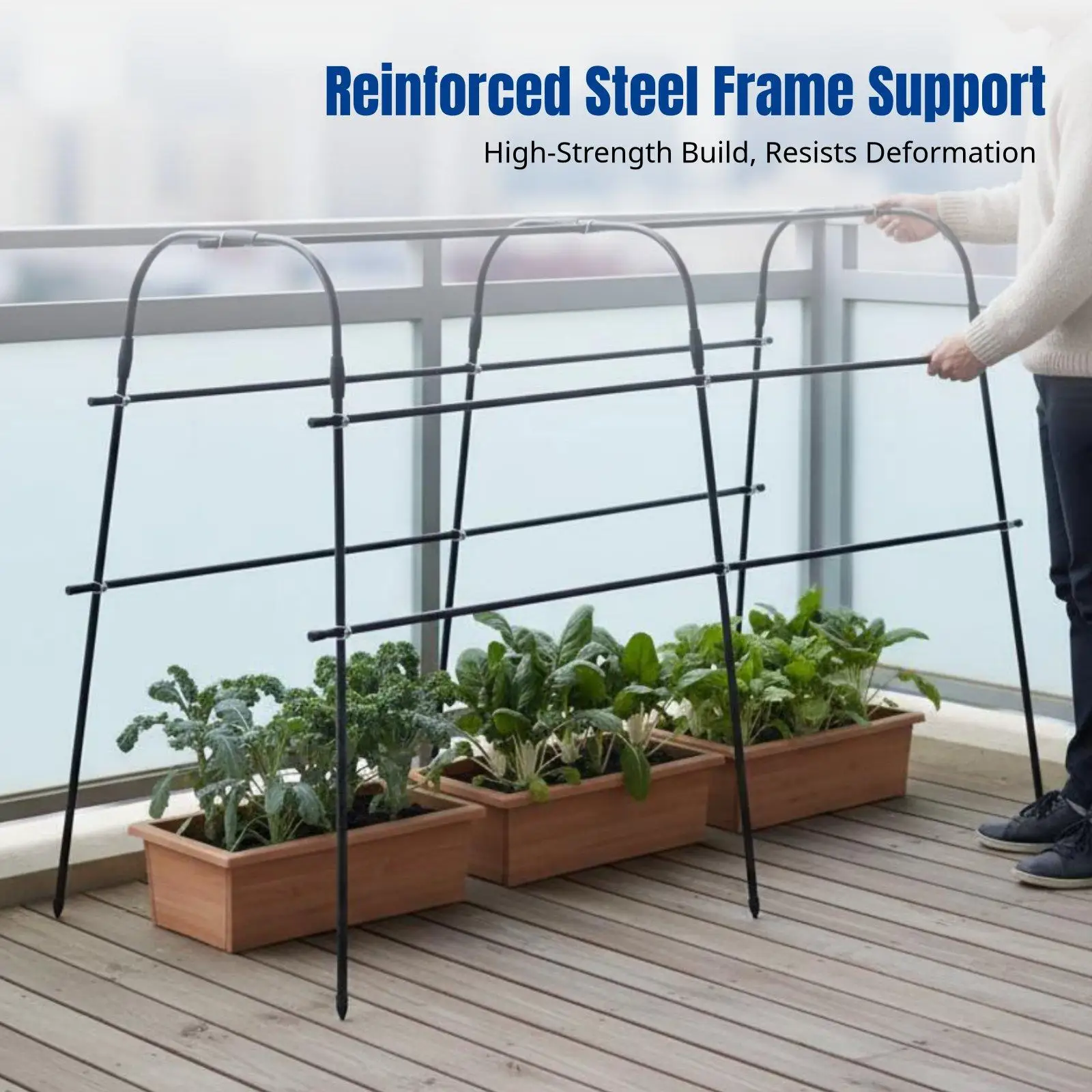 Multi Tier Insulated Greenhouse for Home Garden Retains Heat for Orchids and Plants with PE Film