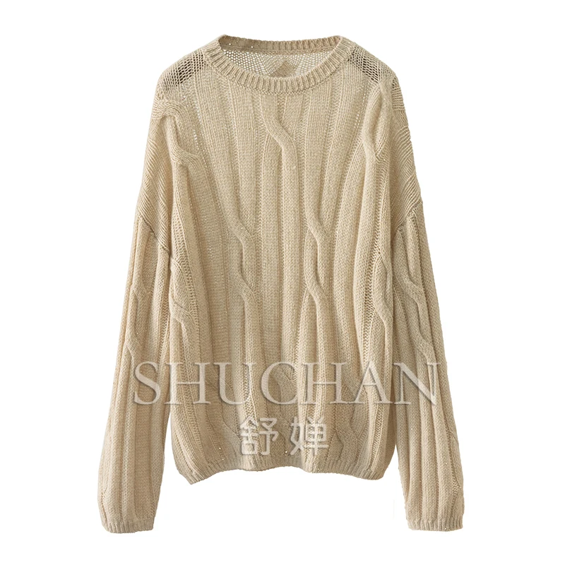 Soft Cashmere Crew Neck Sweater Women Sueter Mujer  Long Sleeve Top  Autumn Clothes Women  Sweater