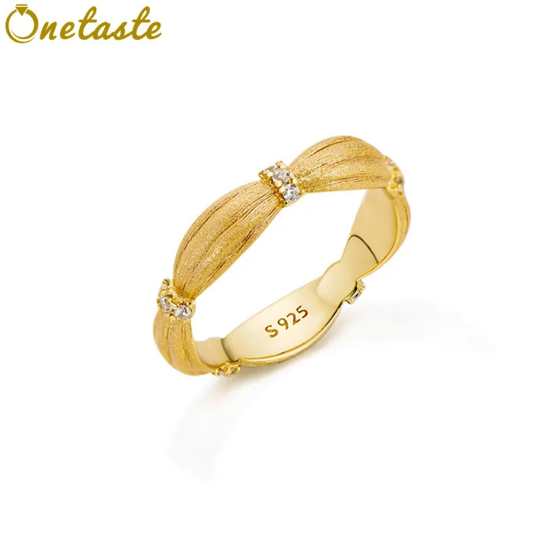 

Женские кольца из стерлингового серебра 925 пробы, 18-каратное золото, матовое ремесло с кубическим цирконием, легкое блестящее кольцо Vermeil, изысканное кольцо для влюбленных, подарок