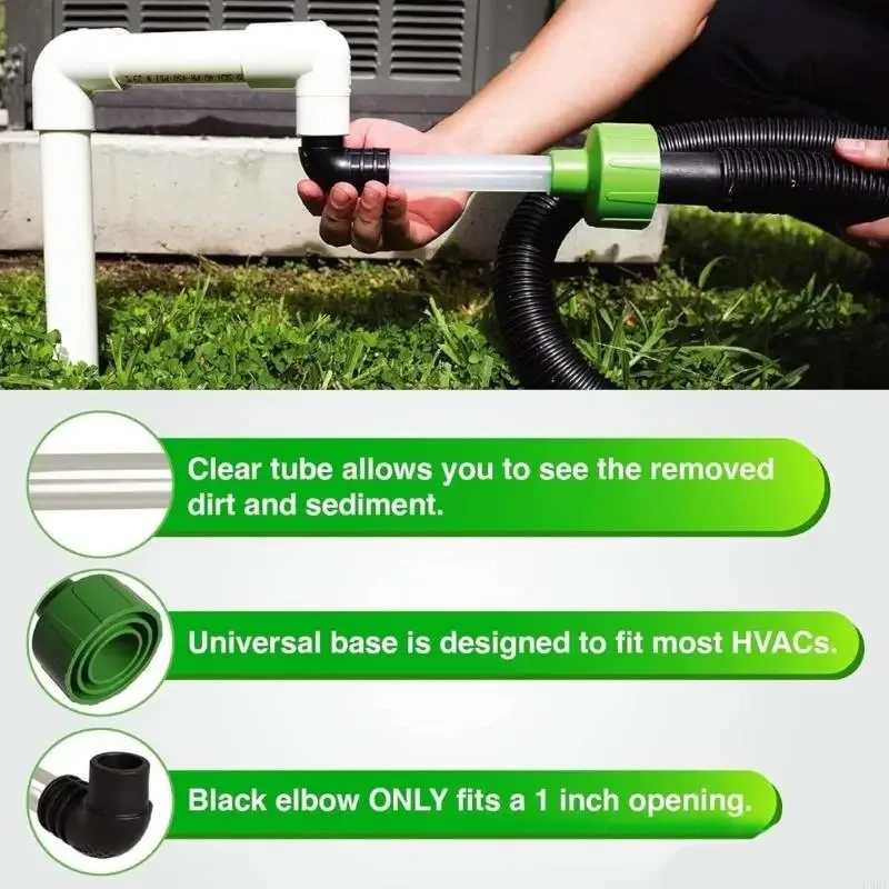 Klimaanlagen-Abflussrohrreiniger für HVAC-zu-PVC-Rohre, Reinigungswerkzeug für Klimaanlagen-Abflussrohre, Kondensatadapter – Detail 3