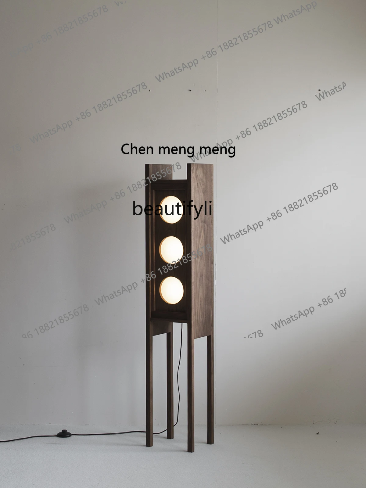 cn8350 ss cn8350 ss Floor Ambience Light Chinese Style Decoration New Chinese Style Solid Wood Vertical Black Walnut