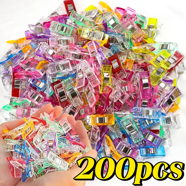 Clips de bain en plastique multifonctions, pinces à bretelles colorées, épingles à vêtements, crochet, cintre, bricolage, outil de fixation, courtepointe, reliure, couture 1