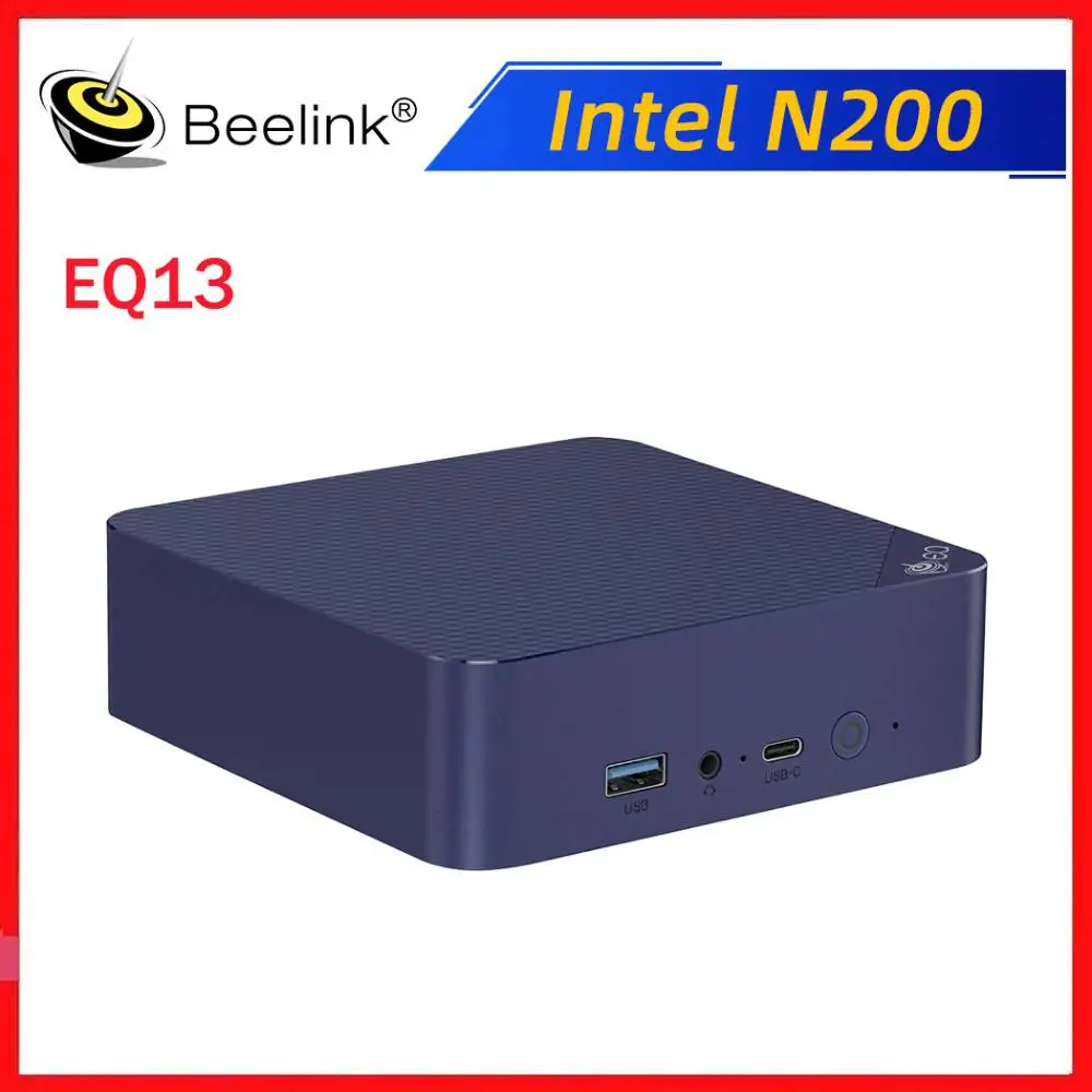 

Beelink Mini PC EQ13 Intel N200 Quiet Office Desktop Computer 4K Dual HDMI WIFI6 BT5.2 16G DDR4 500G SSD Upgrade From EQ12