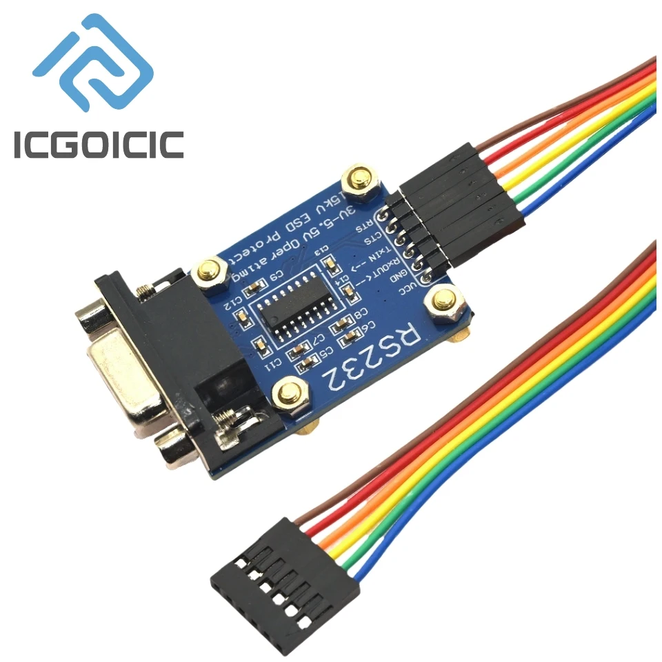 Módulo de porta serial RS232 para TTL RS232 para cabo piscante UART SP3232 com ESD