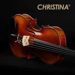 CHRISTINA Professional Violin S100B New Varnish Formula Retro Style European Spruce Two-piece Flame Maple with Ebony Fittings