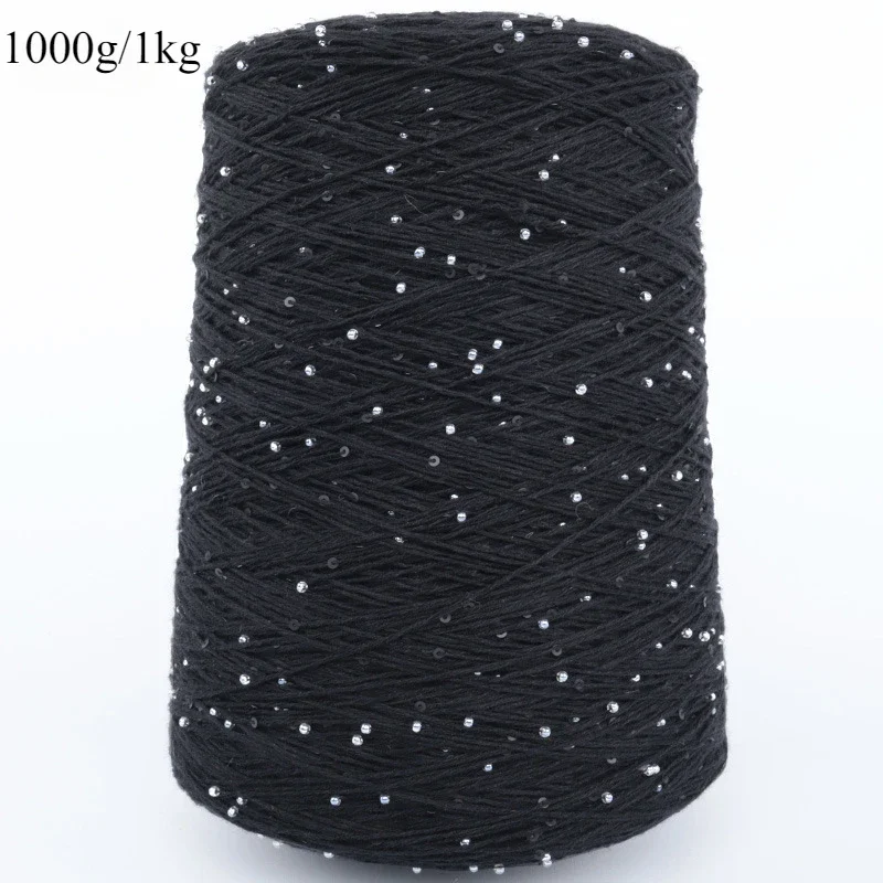 

1kg Rice Bead Sequin Thread, Summer Lace Yarn, Pure Cotton Yarn Rod Needle Thread, DIY Woven Clothes Accessories Crochet Thread