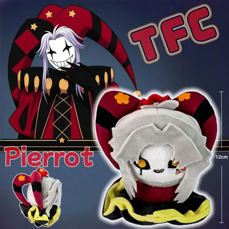 

The Freak Circus Pierrot New Style Mini Plush Doll White Face Clown Stuffed Collectible Game Peripheral For Anime Fans