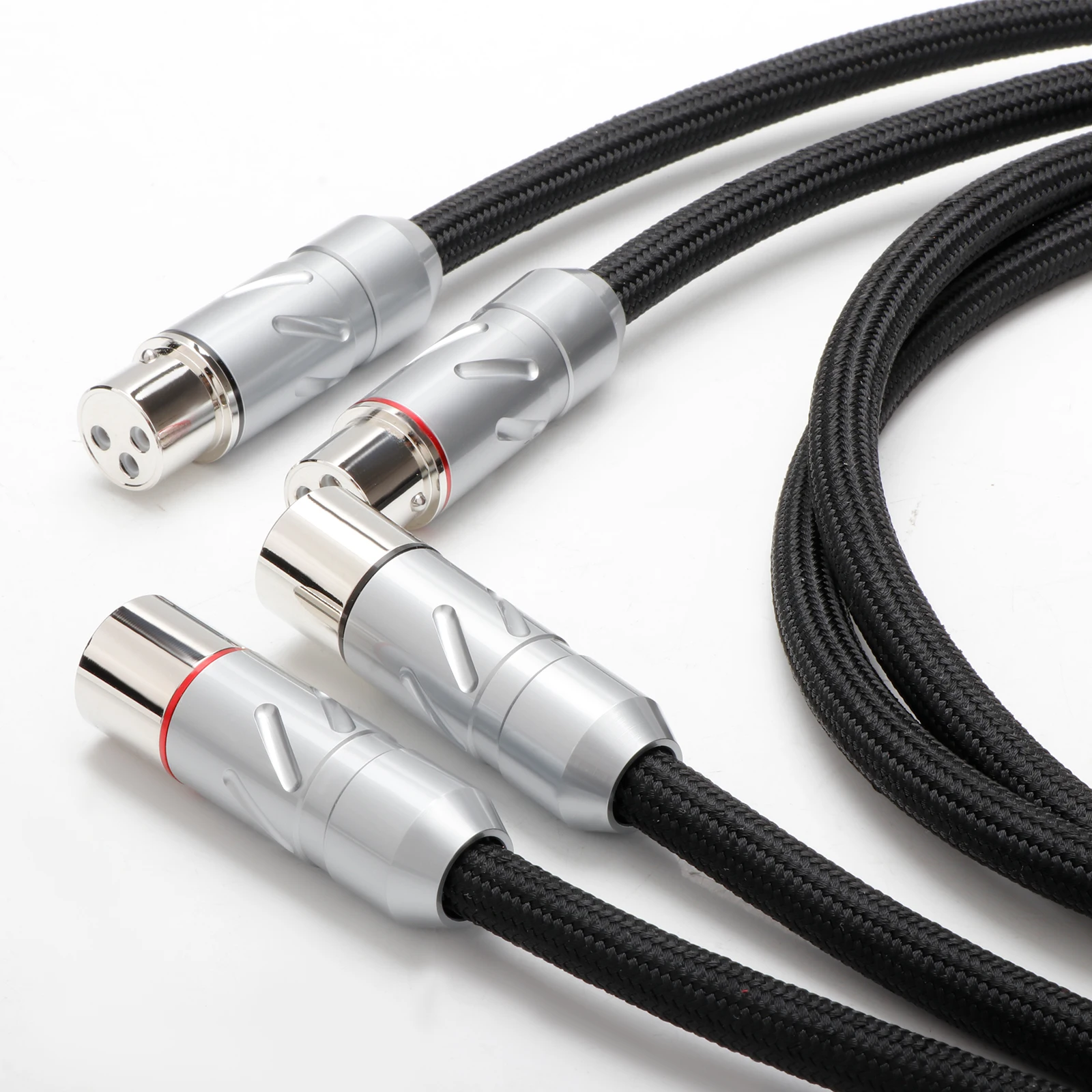 Monosaudio PS75X0R Pure Silver XLR Cable Balanced Interconnect Rhodium Plated XM700R & XF700R XLR Connectors Plug