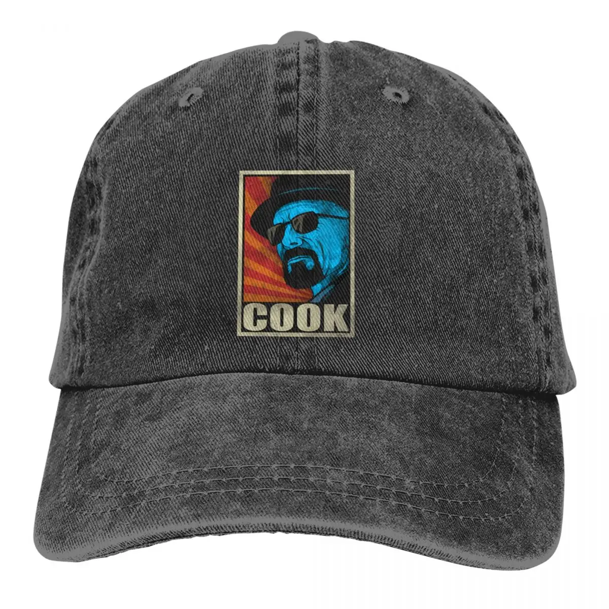 

Washed Men's Baseball Cap Cook Trucker Snapback Cowboy Caps Dad Hat Breaking Bad Walter White TV Golf Hats