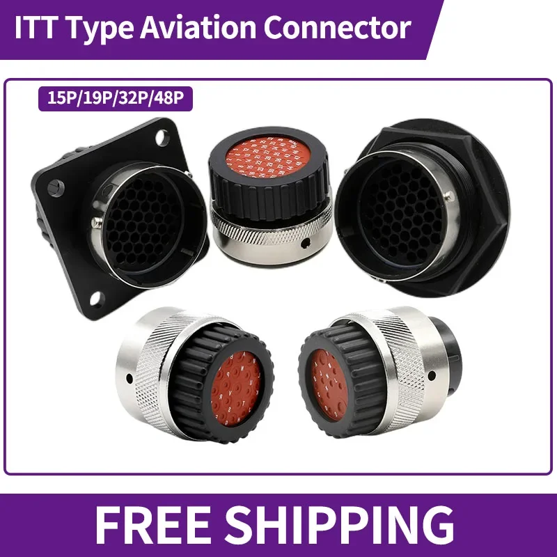 1/5/100 Sets 15P/19P/32P/48P ITT  Aviation Plug Connector Male&Female Terminal Car Plug Waterproof Electronic Plug 192900-0078