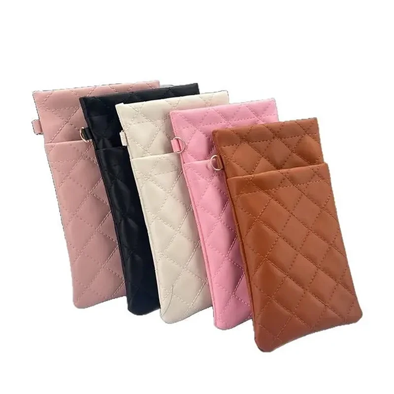 حقيبة نظارات مزدوجة الطبقات من جلد البولي يوريثان حقيبة نظارات شمسية مقاومة للماء حقيبة نظارات راقية حافظة نظارات شمسية محمولة