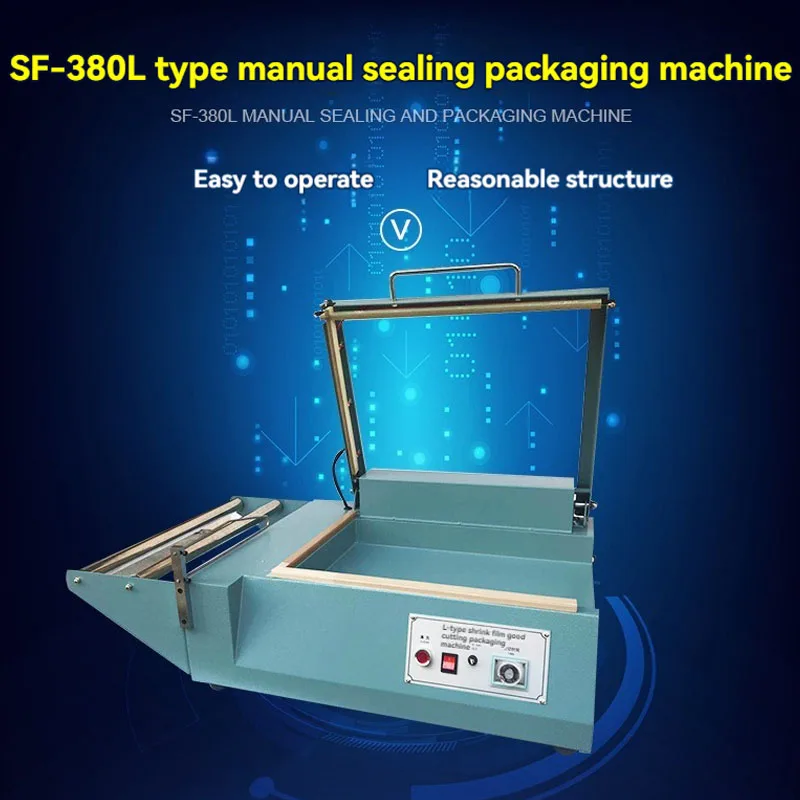 

Home L Type Slitting Machine Manual Shrink Film Sealing Cutting Packaging Machine PVC Plastic Wrapping Bag Sealer 220V