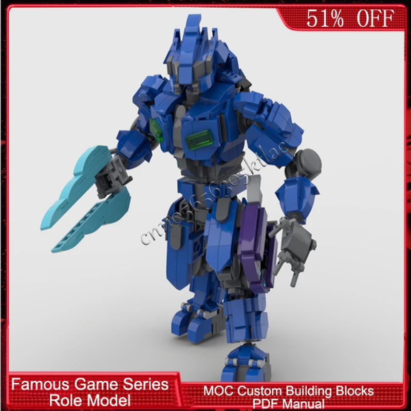 

719 PCS Popular Game Character Series Striker MOC Customize Modular Building Block Brick Educational DIY Boys Holiday Toy Gifts