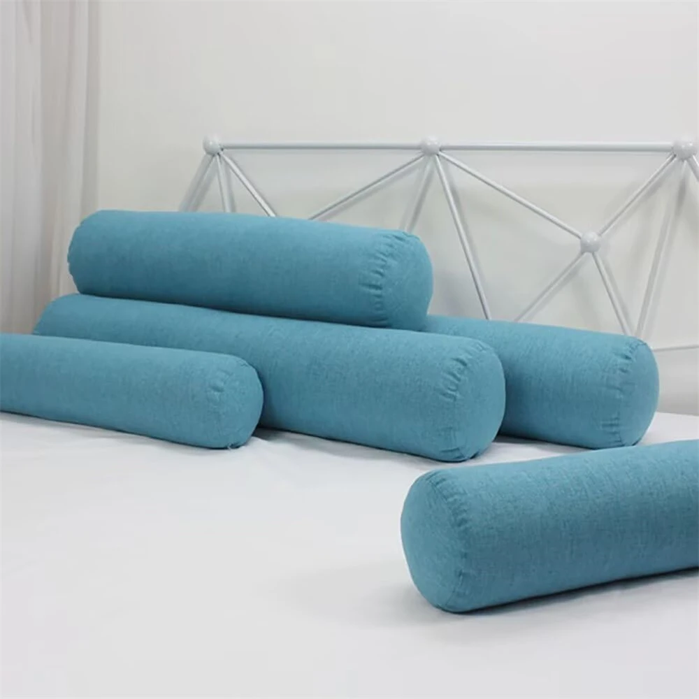 Custom Long Sofa Pillow Backrest Cushions Sponge Filling Round Pillows Back Bolster Thick Soft Cojines Decor Bay Window Cushion