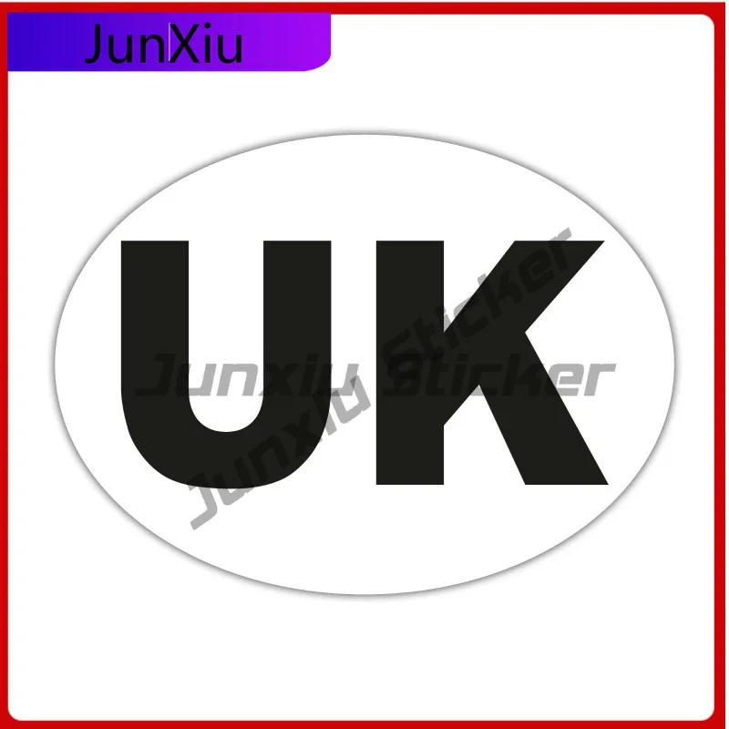 

UK Car Stickers Funny Boat UV Resistant Accessory White Oval SelfAdhesive Vinyl New GB Stickers for Cars Vans Anti Scratch