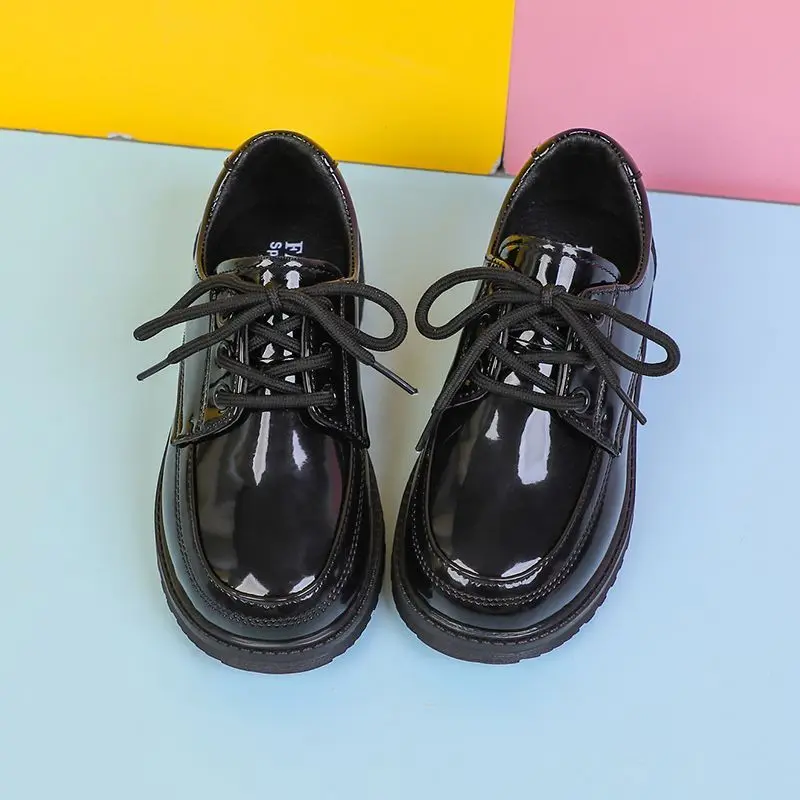 Boys Leather Dress Shoes Soft Sole Non Slip Formal Shoes for School Performances Black Big Kids Size Spring Autumn New Arrival