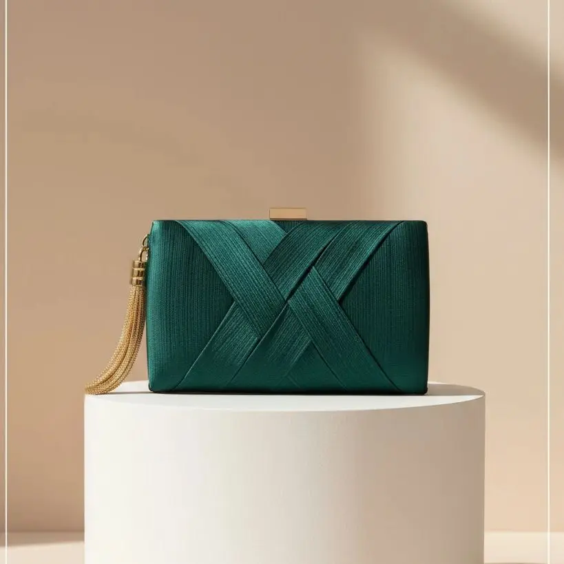 

Женские вечерние сумки с кисточками, металлический атласный модный женский свадебный клатч с цепочкой, сумки на плечо, держатель для кошелька