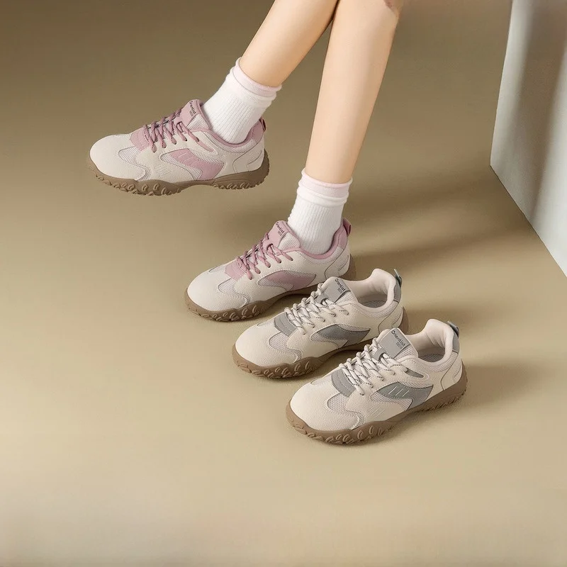 dusto-casual-sport-oes-women's-spring-2026-new-sle-ballet-flat-bot-white-oes-versatile-comfortable-round-toe-rubber